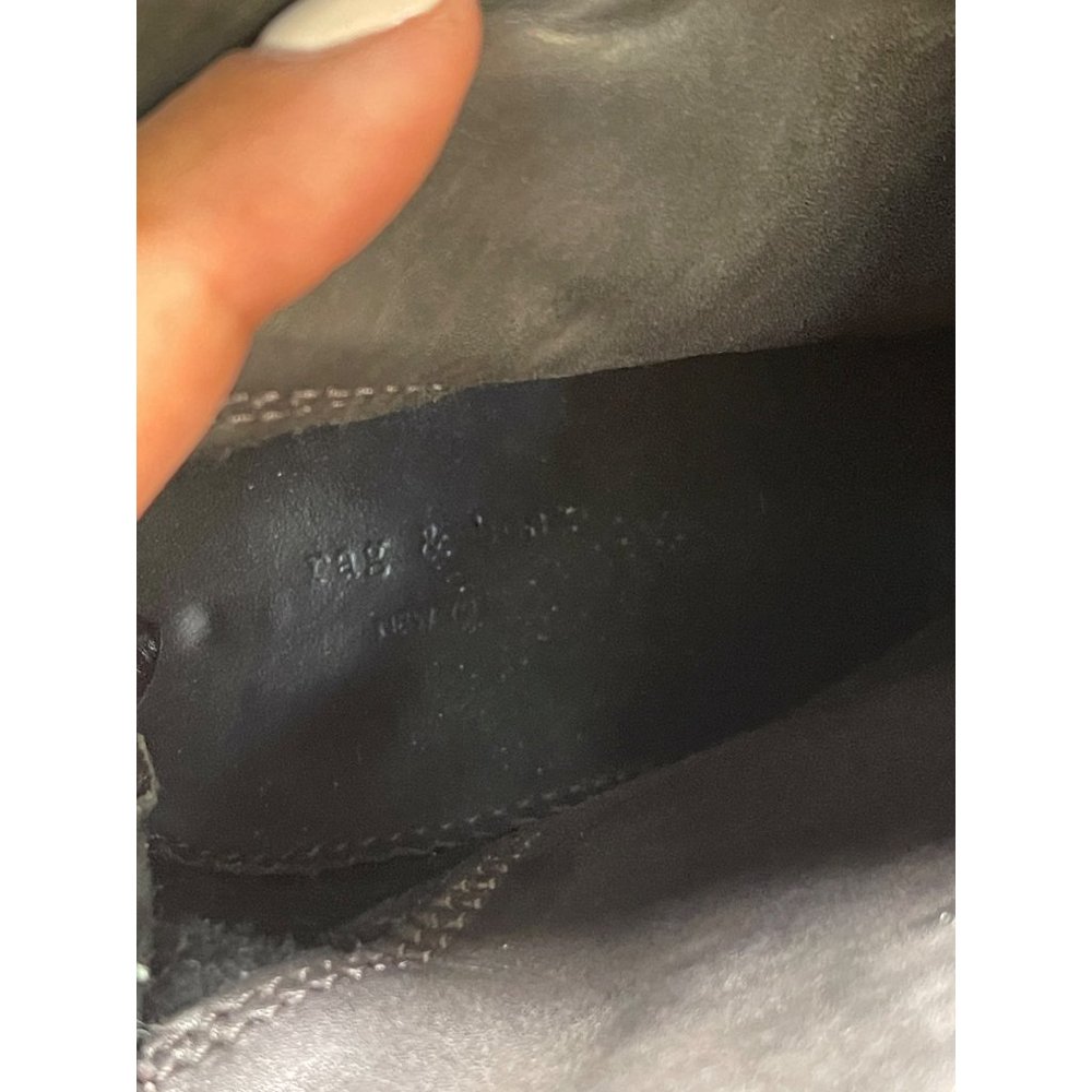 Rag & Bone Newbury Distressed Leather Heeled Ankle Booties Gray Women’s Sz. 36 - Picture 8 of 8